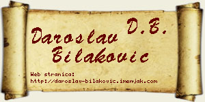 Daroslav Bilaković vizit kartica